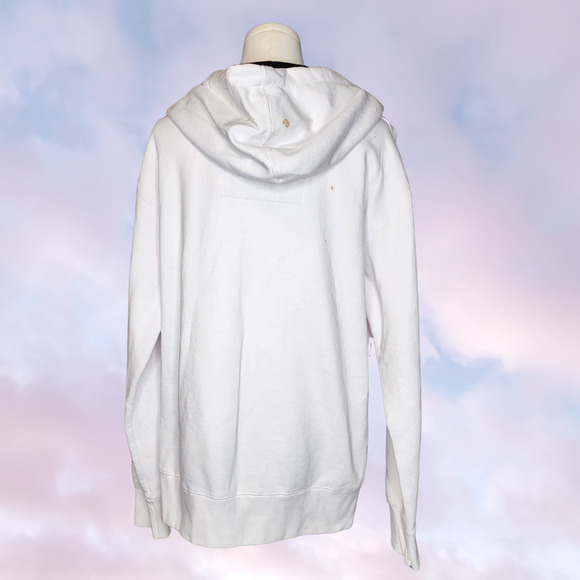 Y2k Rare White Fox Racing Monster Ricky Carmichael Grunge Zip Up Hoodie Sz L - Picture 6 of 8